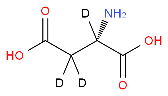 (2S)-2-amino(<sup>2</sup>H<sub>3</sub>)butanedioic acid_分子结构_CAS_3842-25-9