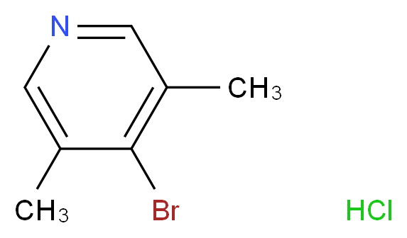 4-bromo-3,5-dimethylpyridine hydrochloride_分子结构_CAS_201286-65-9