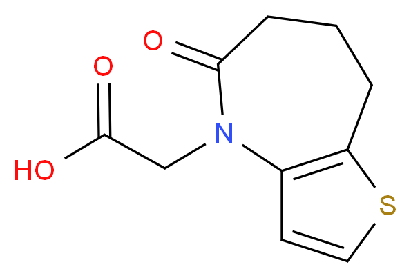 2-{5-oxo-4H,5H,6H,7H,8H-thieno[3,2-b]azepin-4-yl}acetic acid_分子结构_CAS_)