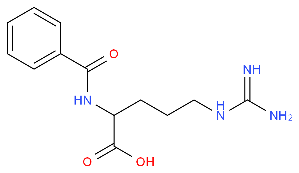 5-carbamimidamido-2-(phenylformamido)pentanoic acid_分子结构_CAS_6453-58-3