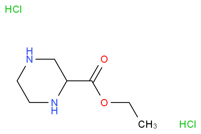 ethyl piperazine-2-carboxylate dihydrochloride_分子结构_CAS_129798-91-0