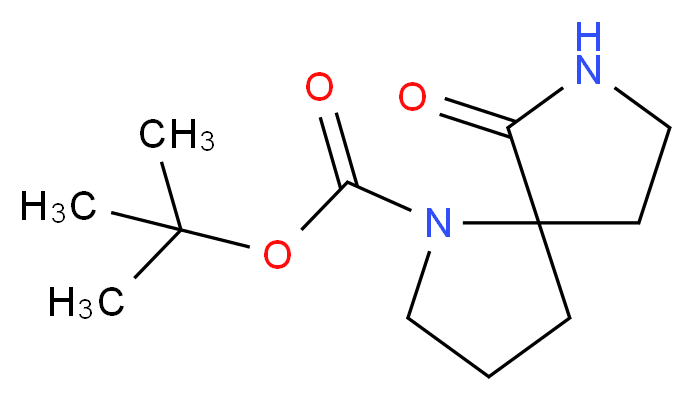 tert-butyl 6-oxo-1,7-diazaspiro[4.4]nonane-1-carboxylate_分子结构_CAS_1221818-45-6