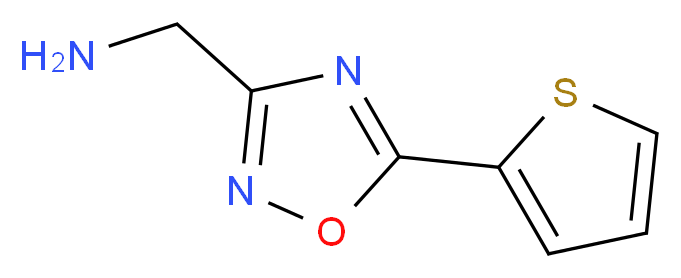 [5-(thiophen-2-yl)-1,2,4-oxadiazol-3-yl]methanamine_分子结构_CAS_946776-75-6