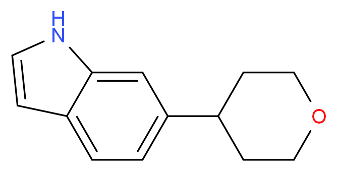 6-(oxan-4-yl)-1H-indole_分子结构_CAS_885273-37-0