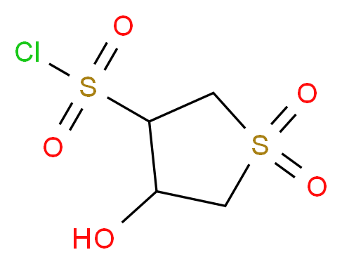 4-Hydroxytetrahydrothiophene-3-sulphonyl chloride 1,1-dioxide_分子结构_CAS_106508-20-7)