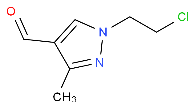 1-(2-chloroethyl)-3-methyl-1H-pyrazole-4-carbaldehyde_分子结构_CAS_120842-54-8