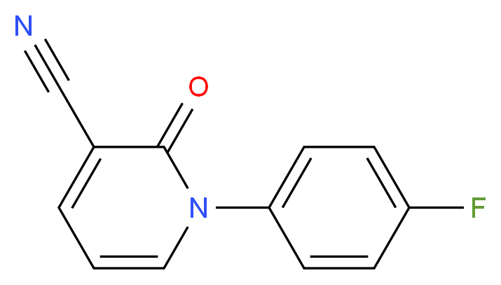 1-(4-fluorophenyl)-2-oxo-1,2-dihydropyridine-3-carbonitrile_分子结构_CAS_929000-74-8