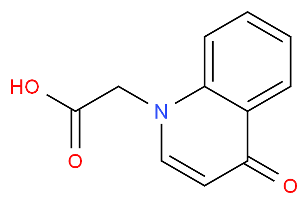 2-(4-oxo-1,4-dihydroquinolin-1-yl)acetic acid_分子结构_CAS_56600-94-3