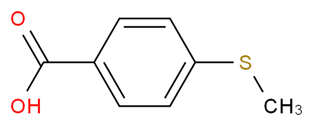 4-(methylsulfanyl)benzoic acid_分子结构_CAS_13205-48-6