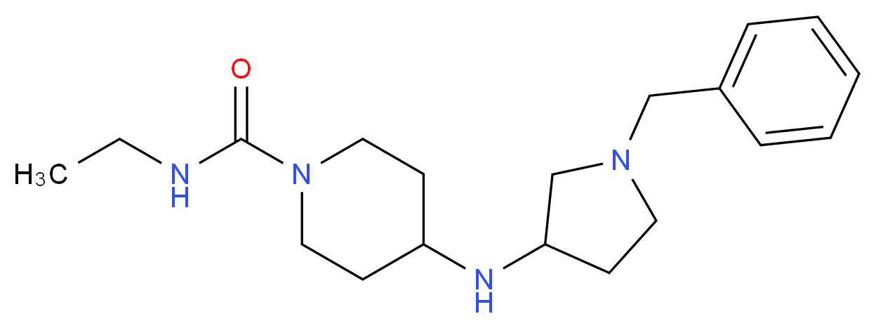 4-[(1-benzylpyrrolidin-3-yl)amino]-N-ethylpiperidine-1-carboxamide_分子结构_CAS_)