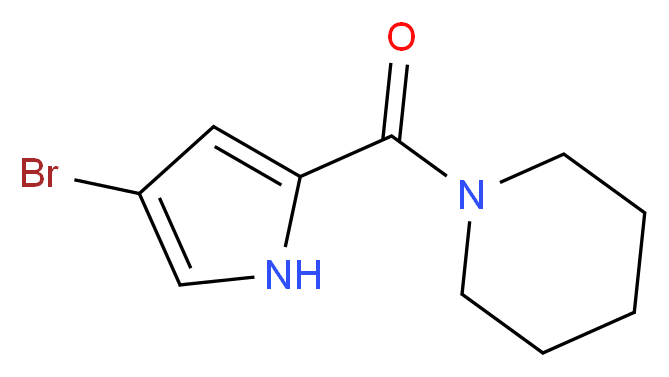 1-(4-bromo-1H-pyrrole-2-carbonyl)piperidine_分子结构_CAS_900019-45-6