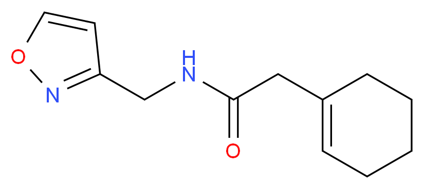 2-(1-cyclohexen-1-yl)-N-(3-isoxazolylmethyl)acetamide_分子结构_CAS_)