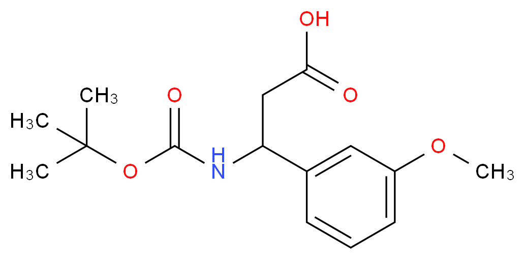 3-[(tert-Butoxycarbonyl)amino]-3-(3-methoxyphenyl)propanoic acid_分子结构_CAS_284493-53-4)