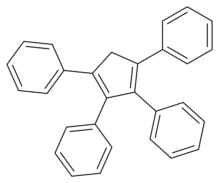 (2,3,4-triphenylcyclopenta-1,3-dien-1-yl)benzene_分子结构_CAS_15570-45-3