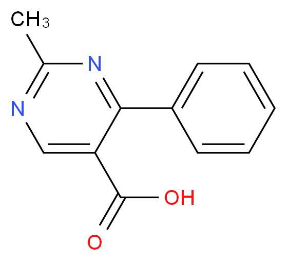 2-methyl-4-phenylpyrimidine-5-carboxylic acid_分子结构_CAS_127958-10-5