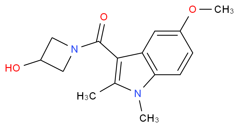 1-[(5-methoxy-1,2-dimethyl-1H-indol-3-yl)carbonyl]azetidin-3-ol_分子结构_CAS_)