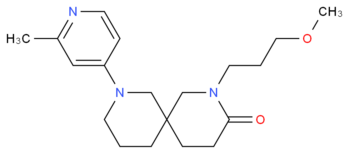 2-(3-methoxypropyl)-8-(2-methyl-4-pyridinyl)-2,8-diazaspiro[5.5]undecan-3-one_分子结构_CAS_)
