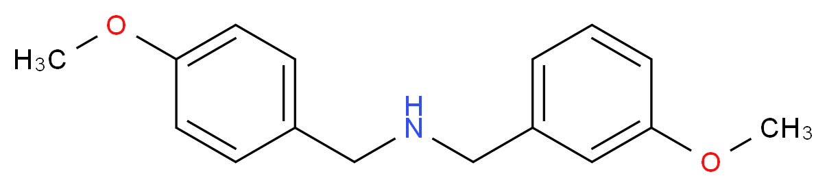 [(3-methoxyphenyl)methyl][(4-methoxyphenyl)methyl]amine_分子结构_CAS_148235-02-3