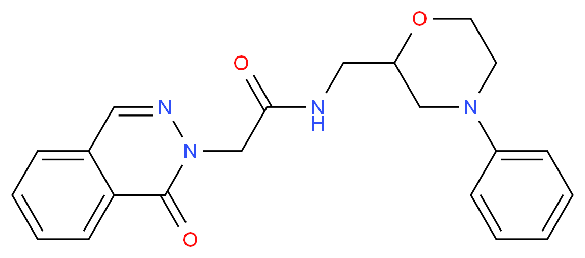 2-(1-oxo-2(1H)-phthalazinyl)-N-[(4-phenyl-2-morpholinyl)methyl]acetamide_分子结构_CAS_)