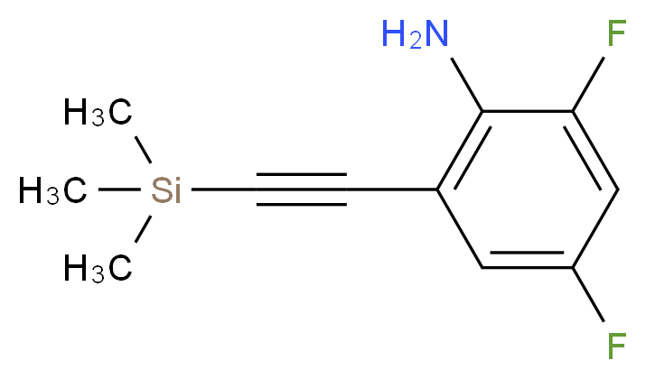 2,4-Difluoro-6-((trimethylsilyl)ethynyl)aniline_分子结构_CAS_684250-21-3)