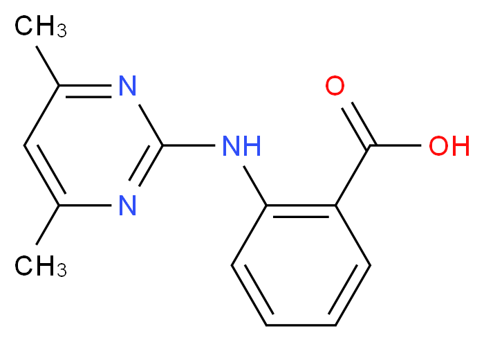 N-(4,6-Dimethylpyrimidin-2-yl)-2-aminobenzoic acid_分子结构_CAS_17174-03-7)