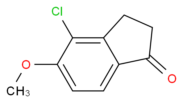 4-chloro-5-methoxy-2,3-dihydro-1H-inden-1-one_分子结构_CAS_944109-65-3