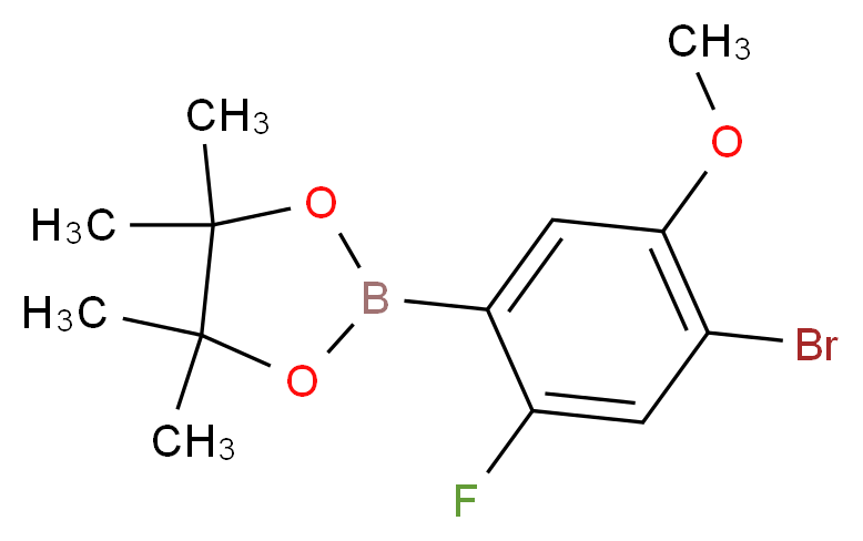 2-(4-Bromo-2-fluoro-5-methoxyphenyl)-4,4,5,5-tetramethyl-1,3,2-dioxaborolane_分子结构_CAS_1150271-71-8)