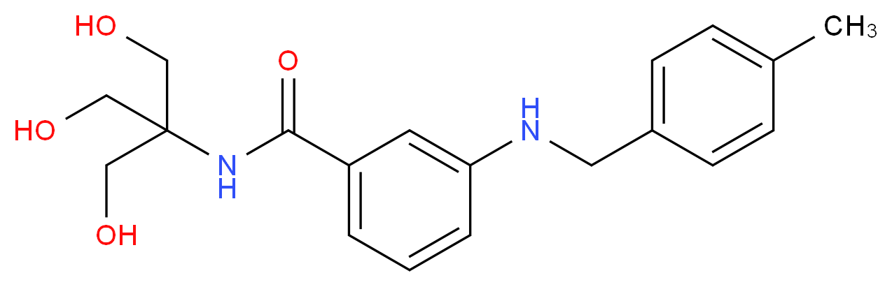 N-[2-hydroxy-1,1-bis(hydroxymethyl)ethyl]-3-[(4-methylbenzyl)amino]benzamide_分子结构_CAS_)
