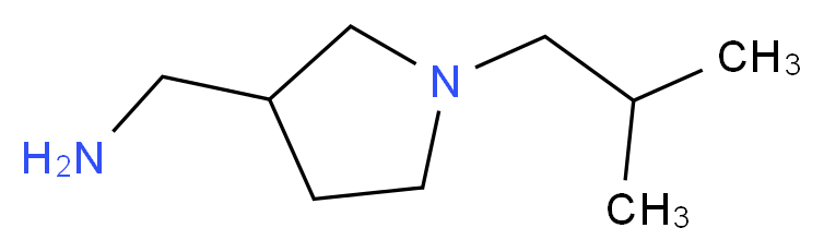 1-(1-isobutylpyrrolidin-3-yl)methanamine_分子结构_CAS_910442-14-7)