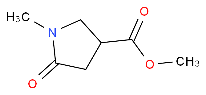 methyl 1-methyl-5-oxopyrrolidine-3-carboxylate_分子结构_CAS_42346-68-9