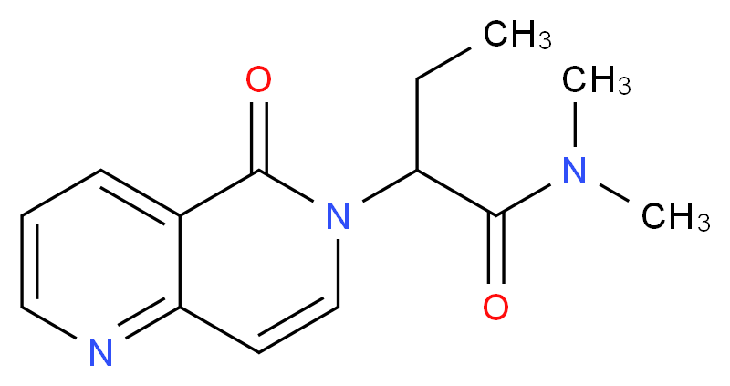 N,N-dimethyl-2-(5-oxo-1,6-naphthyridin-6(5H)-yl)butanamide_分子结构_CAS_)