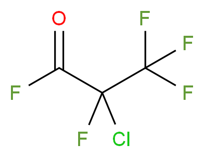 2-chloro-2,3,3,3-tetrafluoropropanoyl fluoride_分子结构_CAS_28627-00-1