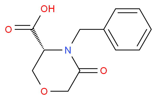 (R)-4-BENZYL-5-OXO-3-MORPHOLINECARBOXYLIC ACID_分子结构_CAS_106973-36-8)