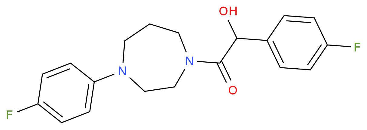 1-(4-fluorophenyl)-2-[4-(4-fluorophenyl)-1,4-diazepan-1-yl]-2-oxoethanol_分子结构_CAS_)