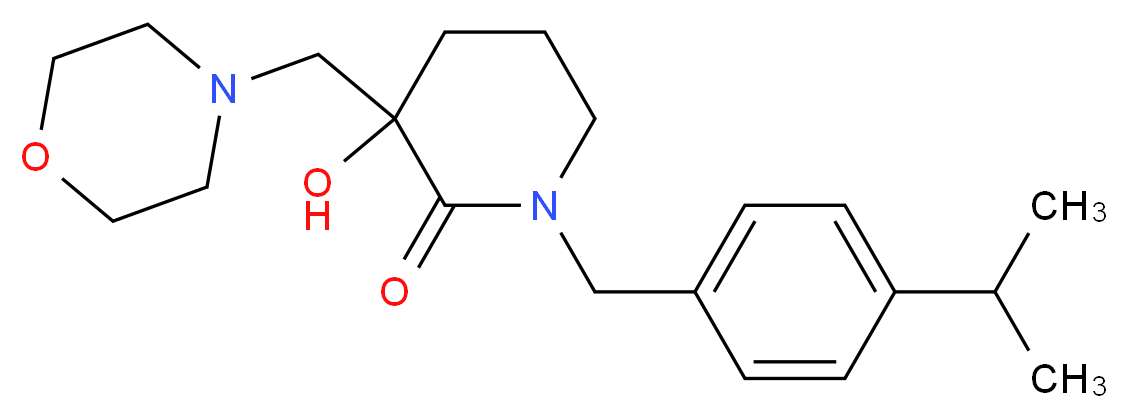 3-hydroxy-1-(4-isopropylbenzyl)-3-(4-morpholinylmethyl)-2-piperidinone_分子结构_CAS_)