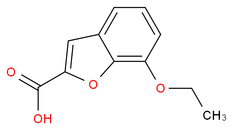 7-乙氧基苯呋喃-2-甲酸_分子结构_CAS_206559-61-7)
