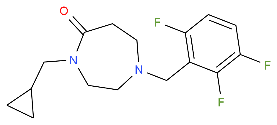 4-(cyclopropylmethyl)-1-(2,3,6-trifluorobenzyl)-1,4-diazepan-5-one_分子结构_CAS_)