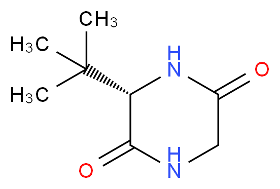 (3S)-3-tert-butylpiperazine-2,5-dione_分子结构_CAS_65050-07-9