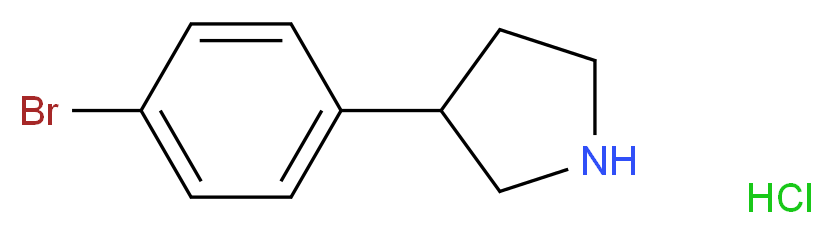 3-(4-bromophenyl)pyrrolidine hydrochloride_分子结构_CAS_1187931-39-0