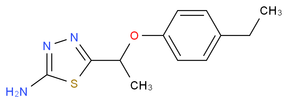 5-[1-(4-ethylphenoxy)ethyl]-1,3,4-thiadiazol-2-amine_分子结构_CAS_915920-35-3