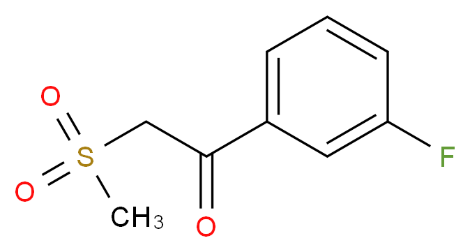 3'-Fluoro-2-(methylsulphonyl)acetophenone_分子结构_CAS_82652-12-8)