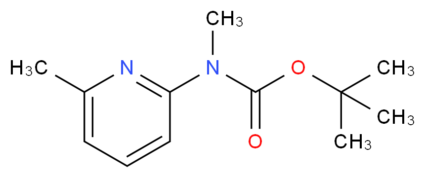 tert-butyl N-methyl-N-(6-methylpyridin-2-yl)carbamate_分子结构_CAS_205676-84-2