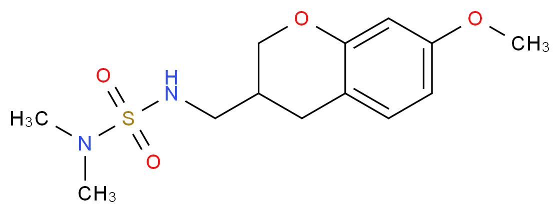 N'-[(7-methoxy-3,4-dihydro-2H-chromen-3-yl)methyl]-N,N-dimethylsulfamide_分子结构_CAS_)