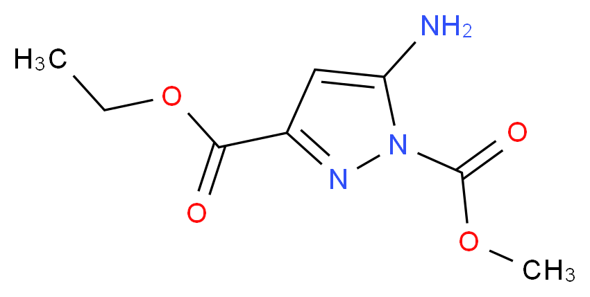 3-ethyl 1-methyl 5-amino-1H-pyrazole-1,3-dicarboxylate_分子结构_CAS_728896-69-3