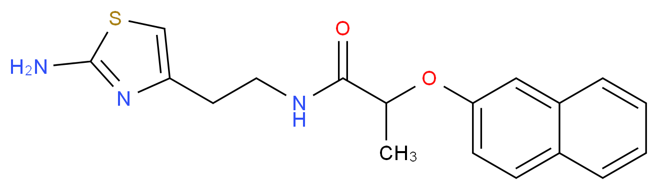 N-[2-(2-amino-1,3-thiazol-4-yl)ethyl]-2-(2-naphthyloxy)propanamide_分子结构_CAS_)