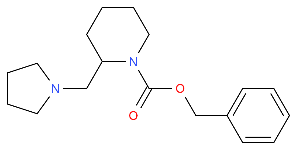 2-PYRROLIDIN-1-YLMETHYL-PIPERIDINE-1-CARBOXYLIC ACID BENZYL ESTER_分子结构_CAS_675602-64-9)