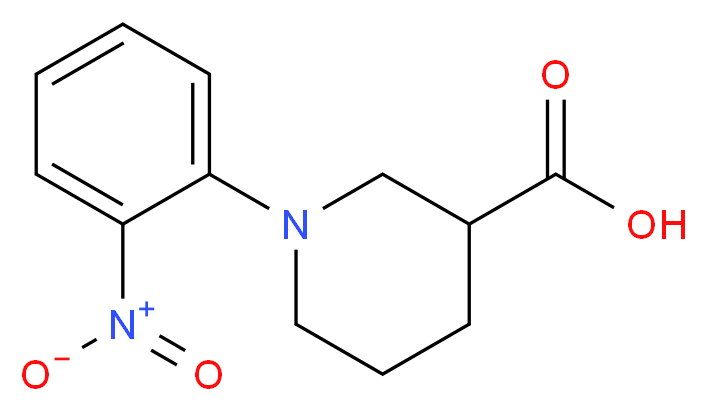 1-(2-Nitrophenyl)piperidine-3-carboxylic acid_分子结构_CAS_)