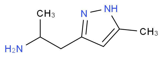 [1-Methyl-2-(5-methyl-1H-pyrazol-3-yl)ethyl]amine_分子结构_CAS_1025087-55-1)