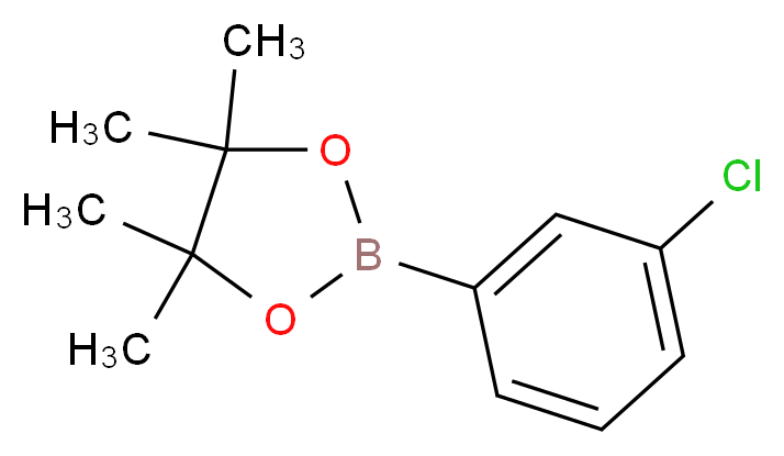 2-(3-chlorophenyl)-4,4,5,5-tetramethyl-1,3,2-dioxaborolane_分子结构_CAS_635305-47-4