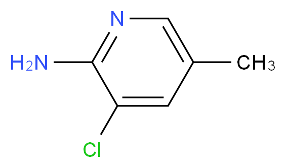 3-chloro-5-methylpyridin-2-amine_分子结构_CAS_31430-41-8